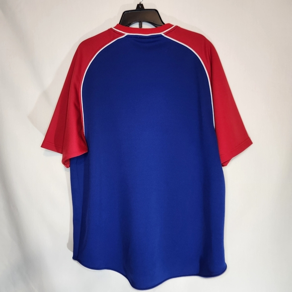 Texas Rangers True Fan XL Blue and Red Men's Jersey With Embroidered Front - Picture 2 of 9